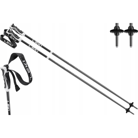 LEKI Neolite skistokken antraciet/wit, 130 cm