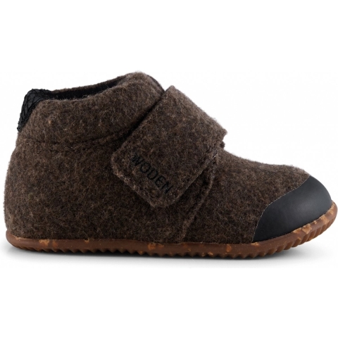 Woden Pantoffels - Kim - Vilt - Brown Melange - Woden - 19 - Babyschoen
