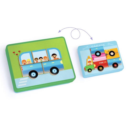 Djeco Magnetisch Bordspel - Inzebox-voertuigen - Djeco - OneSize - Magnetisch speelgoed