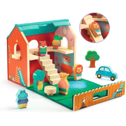 Djeco Houten Speelgoed - SoftiHouse - Djeco - OneSize - Speelgoed