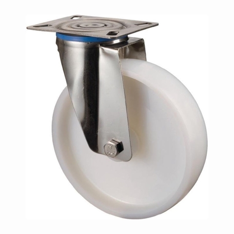 BS Rollen Zwenkwiel | wiel-d. 80 mm draagvermogen 100 kg | kunststof | plaat L95xB80 mm | 1 stuk - H100.A90.080 H100.A90.080