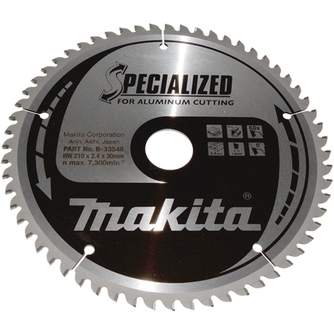Makita Zaagblad | Aluminium | 210x30x2,4 | 60T | 0 Graden - B-33548