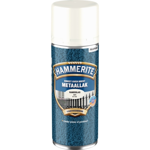 Hammerite Metaallak Hamerslag | Wit | H110 | Spray | 400ml - 5095203