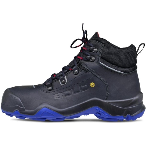 HKS Werkschoen Delta 1 STP Hoog S3 ESD | Zwart/Blauw | Maat 39 - 00.162.026.39