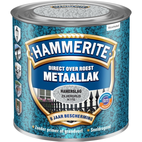 Hammerite Metaallak Hamerslag | Z Grijs | H115 | 250ml - 5093586