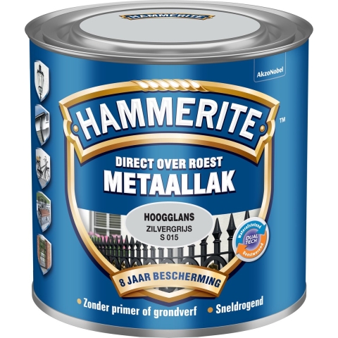 Hammerite Metaallak Hoogglans | Z Grijs | S015 | 250ml - 5094047
