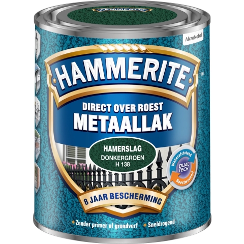 Hammerite Metaallak Hamerslag | D Groen | H138 | 750ml - 5093434