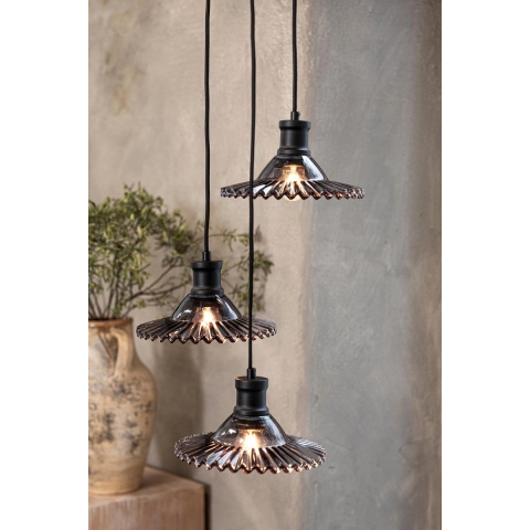 Markslöjd - Novia 3 Hanglamp Black/Smoke
