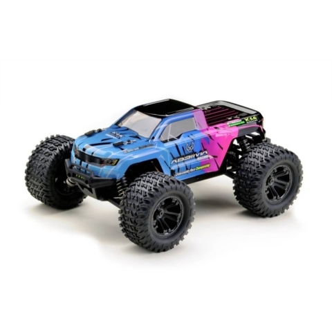 Absima MINI AMT Pink, Blauw Brushed 1:16 RC auto Elektro Monstertruck 4WD RTR 2,4 GHz