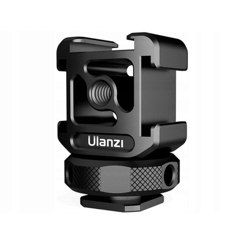 Ulanzi PT-12 Triple Cold Shoe Mount met 1/4" schroefgat