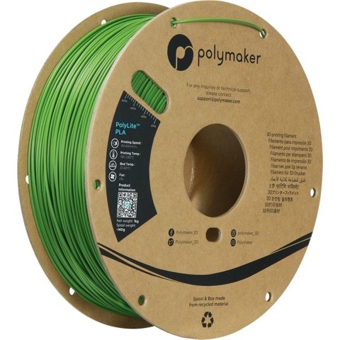Polymaker PA02059 6938936707011 Filament PLA kunststof Hoge stijfheid, Hoge treksterkte 1.75 mm 1000 g Oerwoudgroen PolyLite™ 1 stuk(s)