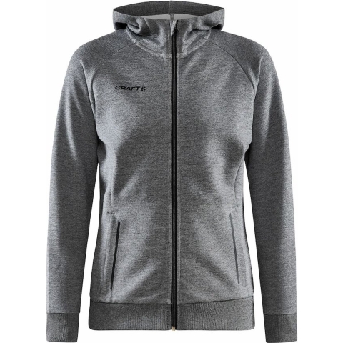 Craft 1910626 Core Soul Full Zip Hood Wmn - Dark Grey Melange - XXL