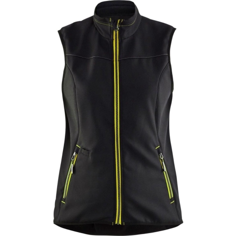 Blåkläder Dames softshell bodywarmer 38512516 | Zwart/High-Vis Geel | Maat XS - 7330509647714