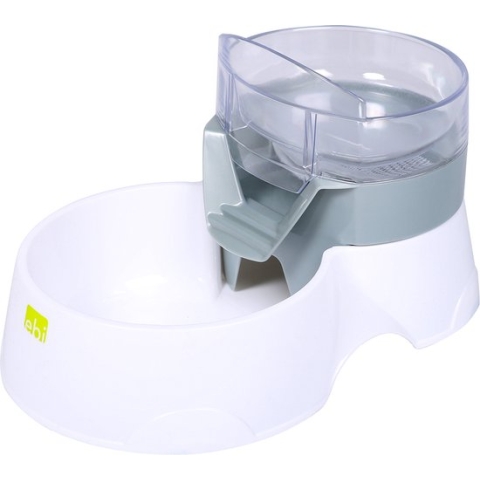 Ebi Water-/voerbak automatisch 2-in-1 28x19x17 cm grijs en wit