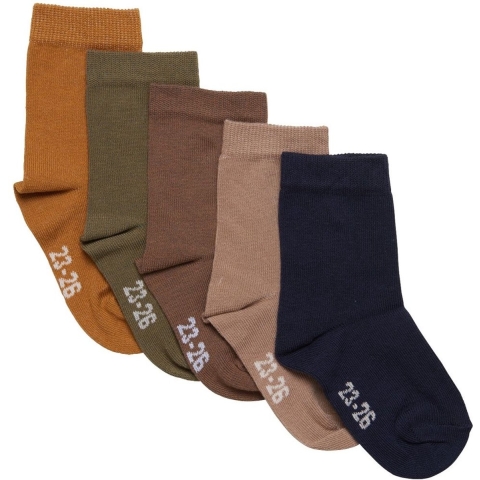 Minymo Sokken - 5-pack - Multi - Gedroogd Herbs - Minymo - 27/30 - Sokken