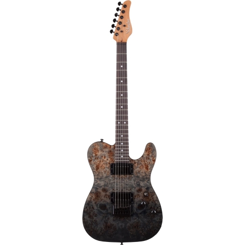 Schecter PT Standard, Black Fade Burst Burl