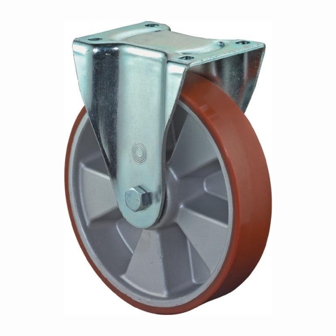 BS Rollen Bokwiel voor zware lasten | wiel-d. 200 mm draagvermogen 800 kg | gegoten polyurethaan | 135 mm 110 mm | 1 stuk - L610.B90.200 L610.B90.200