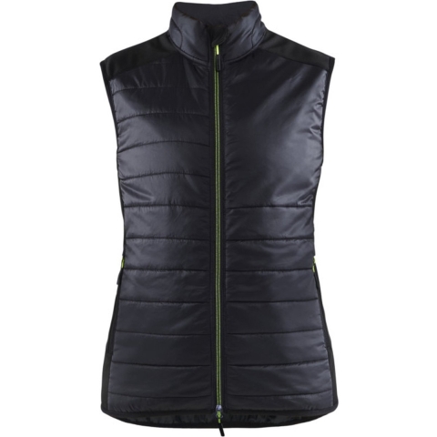 Blåkläder Dames bodywarmer gevoerd 38642030 | Zwart/High-Vis Geel | Maat XS - 7330509818558