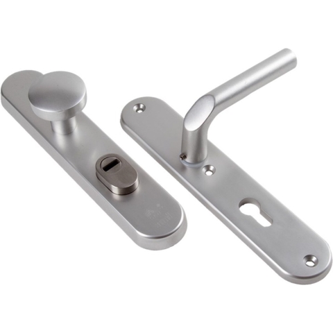 AMI Veiligheidsbeslag 250/50/15 Kt 55 Knop 169/50 Deurkruk 369 Profielcilinder 55 F1 Deurdikte 38/42 Mm - 656211