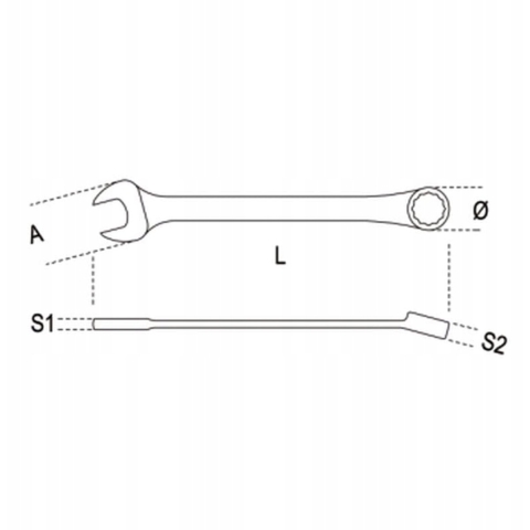 Beta Omschakelbare ratelringsteeksleutels, recht kort model 142C 18 - 001420118