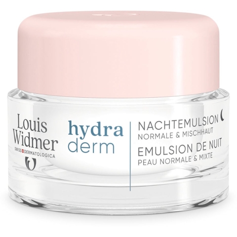 Louis Widmer Hydraderm Nachtemulsie (zonder Parfum) | 50 ml
