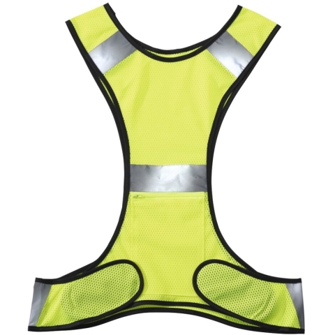 Hama Reflecterend Hardloopvest Voor Joggers Met Zak Verstelbaar Neongeel