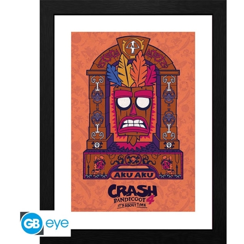 Crash Bandicoot Framed Print - Aku Aku