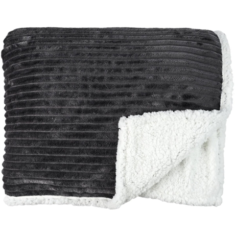 Fleece deken - grijs - 180 x 220 cm - polyester - XXL woondeken -