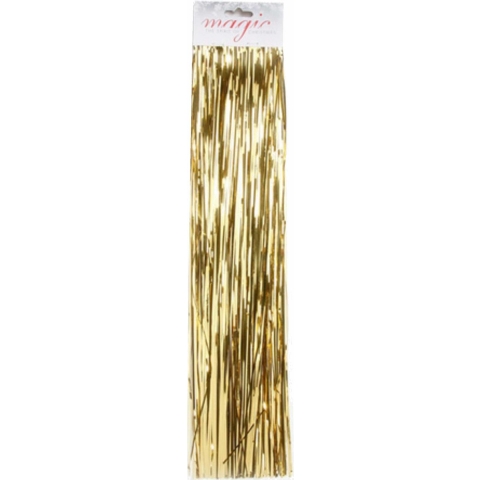 10x zakjes gouden lametta engelenhaar 50 cm kerstboomversiering -