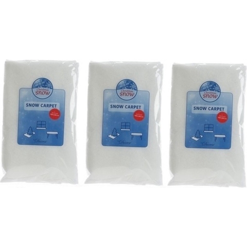 Sneeuwdeken - 4x stuks - sneeuwtapijt - wit - 100 x 80 cm - sneeuwversiering -
