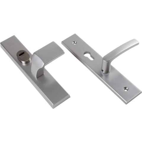 AMI Veiligheidsbeslag 251/50/15 Kt72Omk.Knop 144 Deurkruk 332 Profielcilinder 72 Omkeer F1 Deurdikte 38/42 Mm - 891351