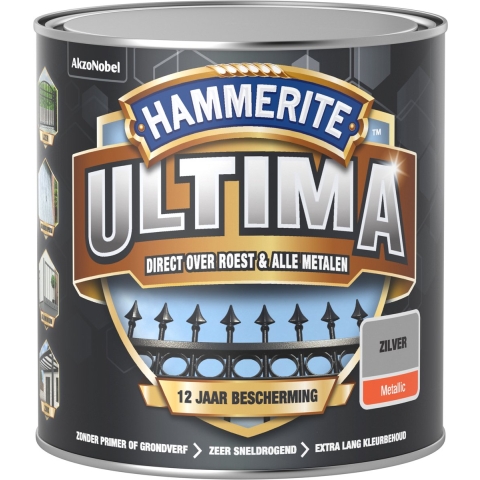 Hammerite Ultima Metallic | Zilver | 250ml - 5566482
