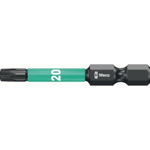 Wera Bit | T20 lengte 50 mm | 1/4 inch E6,3 | impaktor, DC | box met 5 bits | 1 stuk - 05157664001 - 05157664001