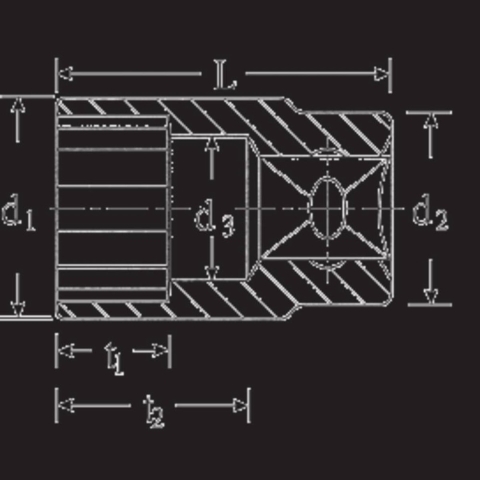 Stahlwille Dopsleutelbit | 1/2 inch 12-kant | sleutelwijdte 21 mm | lengte 42 mm | 1 stuk - 03010021 03010021