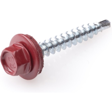 Hoenderdaal Profielplaatschr. Zelfborend Vz Alu. Ring 14Mm Sw-8 Oxiderood Ral3009 4.8X35 | 200 stuks - 0347.01.37423