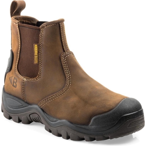 BuckBootz Instapper BSH006 Hoog S3 + KN | Bruin BSH006BR | Maat 46 - 00.176.028.46