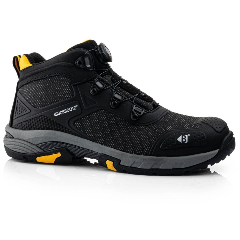 BuckBootz Werkschoen Tradez Wheelz Mid S1PS BOA | Zwart | Maat 42 - 5055138026885