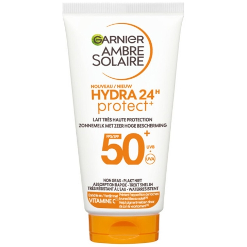 3x Garnier Ambre Solaire Hydra 24 Zonnebrandmelk SPF 50+ 50 ml