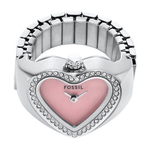 Fossil ES5408 - Polshorloge - Roestvrij staal met kristallen - Glanzend roze