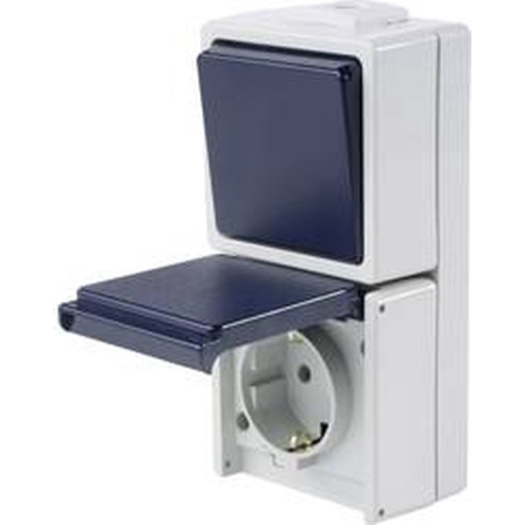 AS Schwabe 62455 Schakelaar (opbouw) IP54 Grijs