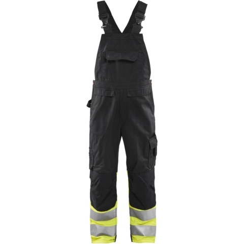 Blåkläder High-Vis bretelbroek 26621800 | Zwart/High-Vis Geel | Maat 46 - 7330509718698