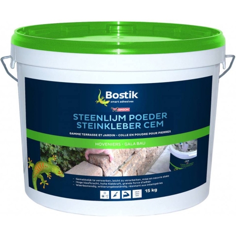 Bostik Steenlijm Poeder | Grijs | Emmer 15 kg - 30608621