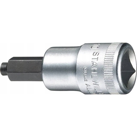 Stahlwille Dopsleutelbit | 1/2 inch binnen-6-kant, met nok | sleutelwijdte 10 mm | lengte 60 mm | 1 stuk - 03070010 03070010