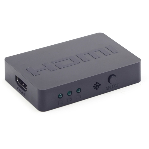 Gembird HDMI switch 3 in->1 uit met AB