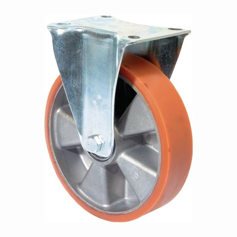 BS Rollen Bokwiel | 100 mm 200 kg | gietwerk polyurethaan-wielband | 105 x 85 mm aluminium | 1 stuk - LB510.B90.100 LB510.B90.100