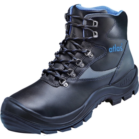 Atlas Werkschoen Ergo-Med 500 Blueline Hoog S3 + KN | Zwart W14 | Maat 43 - 00.012.148.43