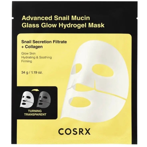 COSRX Advanced Snail Mucin Glass Glow Hydrogel Mask 3 stuks