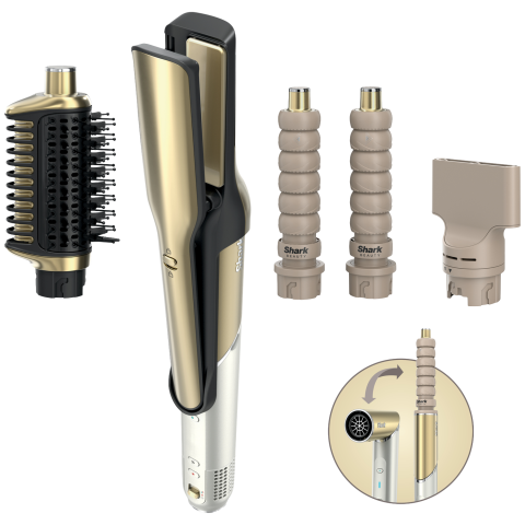 Shark Glam 4-in-1 - Hd6041seu Hairstyler Goud