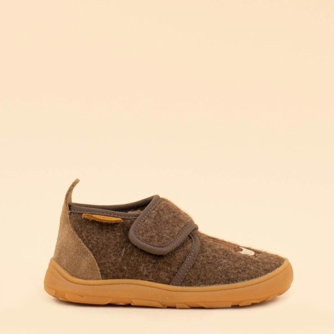 Bisgaard X Miffy Pantoffels - Wol - Blootsvoets - Dark Brown - Bisgaard - 21 - Pantoffels