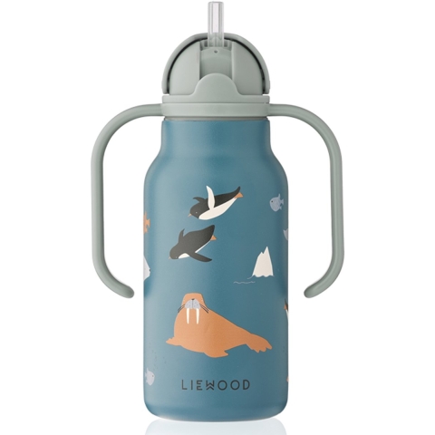 Liewood Drinkfles - Kimmie - 250 ml - Arctic Sea/Ocean weergave - Liewood - OneSize - Drinkflessen